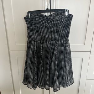 Zara Polka Dot Strapless Dress
